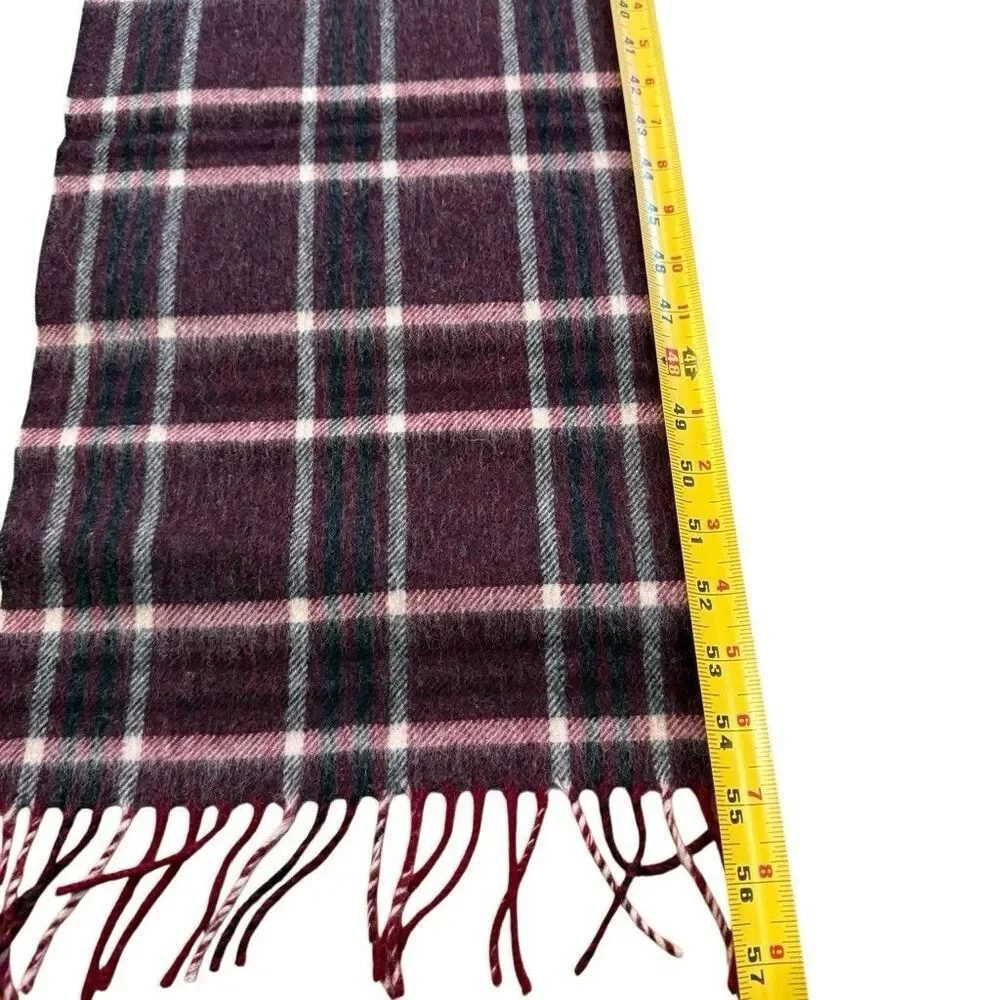 Christian Dior Merino Wool Scarf Made In England 55”x11” Vintage